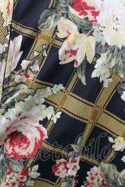 画像3: INGEBORG / ローズフラワーブーケチェックスカート  ブラック×イエロー I-26-02-06-096-LO-SK-SA-ZI