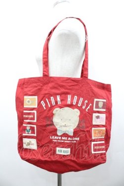 画像1: PINK HOUSE / 顔クマバッグ  レッド I-26-02-06-102-LO-BG-SA-ZI