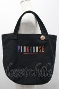 PINK HOUSE / カラフルロゴプリントハンドバッグ  黒 I-26-02-06-109-LO-BG-SA-ZI