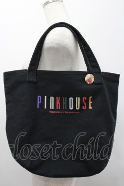 画像1: PINK HOUSE / カラフルロゴプリントハンドバッグ  黒 I-26-02-06-109-LO-BG-SA-ZI