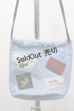 画像1: PINK HOUSE / KEITA MARUYAMA 巾着バッグ  ブルー I-26-02-06-115-LO-BG-SA-ZI