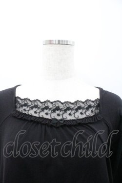 画像2: PINK HOUSE / 裾2段レース長袖トップス  ブラック I-26-02-06-011-LO-TO-SA-ZI