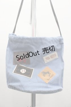 画像4: PINK HOUSE / KEITA MARUYAMA 巾着バッグ  ブルー I-26-02-06-115-LO-BG-SA-ZI