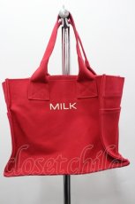 画像1: MILK / BAG ロゴトートBAG  赤 I-26-02-06-120-ML-BG-SA-ZTK051 (1)