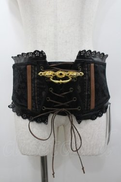 画像1: h.naoto Blood / コルセットベルト  ブラック I-26-02-06-125-HN-ZA-SA-ZI