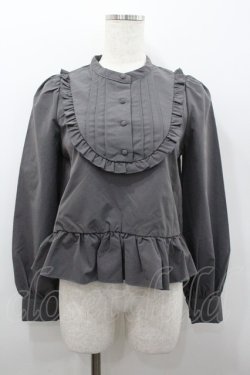 画像1: FLC / 皆方由衣コラボペプラムブラウス S グレー I-26-02-06-002-LO-BL-AS-ZI