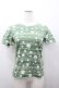 画像1: INGEBORG / 水玉ボーダーTシャツ M グリーン I-26-02-06-015-LO-TS-SA-ZI (1)