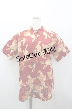 画像1: PINK HOUSE / オーバーオールうさぎさん半袖シャツ M レッド I-26-02-06-019-LO-BL-SA-ZI