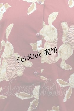 画像3: PINK HOUSE / オーバーオールうさぎさん半袖シャツ M レッド I-26-02-06-019-LO-BL-SA-ZI