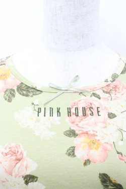 画像2: PINK HOUSE / ローズブーケ半袖カットソー L グリーン I-26-02-06-020-LO-TO-SA-ZI