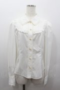 Hoshibako Works / ジャスミン刺繍フリルブラウス  オフ I-26-02-06-025-LO-BL-HR-ZI
