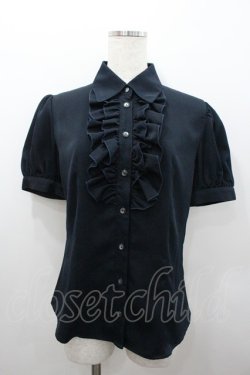 画像1: NO.S PROJECT / リリーブラウス  紺 I-26-02-06-026-LO-BL-HR-ZI