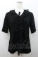 画像1: INGEBORG / レース付き半袖カーディガン L ブラック I-26-02-06-027-LO-TO-SA-ZI (1)