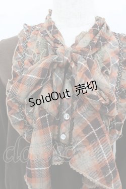 画像3: axes femme / チェックフリルトップス  ブラウン I-26-02-08-035-AX-TO-HR-ZI