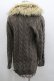 画像3: axes femme / ファー襟ロングニットカーディガン  ブラウン I-26-02-08-038-AX-TO-SA-ZI (3)