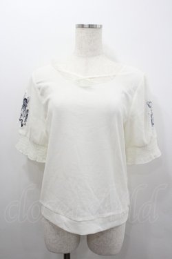 画像1: axes femme / ラメール刺繍トップス  白 I-26-02-08-005-AX-TO-SA-ZI