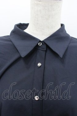 画像2: axes femme / ケープ風フレア袖ロングシャツ  黒 I-26-02-08-049-AX-BL-HR-ZI