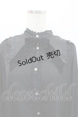 画像2: axes femme kawaii / セーラー立ち襟ブラウス  黒 I-26-02-08-056-AX-BL-HR-ZI