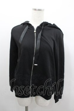 画像1: axes femme / レースフードパーカー  黒 I-26-02-08-057-AX-TO-SA-ZI