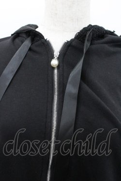 画像2: axes femme / レースフードパーカー  黒 I-26-02-08-057-AX-TO-SA-ZI