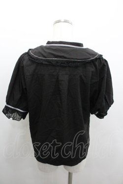 画像3: axes femme / モチーフ刺繍ブラウス  黒 I-26-02-08-058-AX-BL-SA-ZI