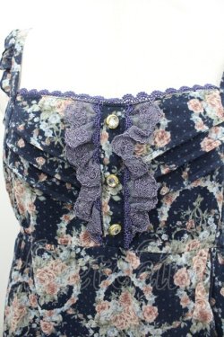 画像2: axes femme / スリット入りバラ柄ロングワンピース  アイボリー I-26-02-08-069-AX-OP-SA-ZI