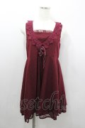 axes femme / ウエストレースアップワンピース  ボルドー I-26-02-08-072-AX-OP-SA-ZI