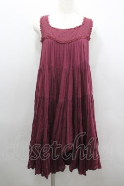 画像1: axes femme / ティアードワンピース  ボルドー I-26-02-08-073-AX-OP-SA-ZI