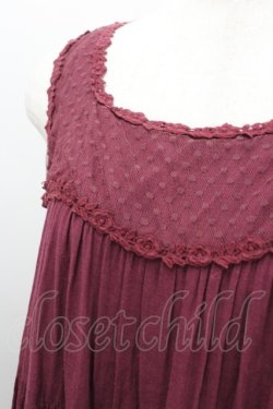 画像2: axes femme / ティアードワンピース  ボルドー I-26-02-08-073-AX-OP-SA-ZI