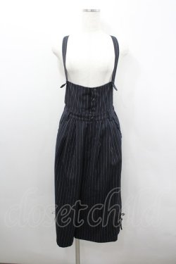 画像1: axes femme / サス付ワイドパンツ  黒Ｘ白 I-26-02-08-076-AX-PA-SA-ZI