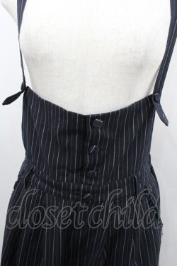 画像2: axes femme / サス付ワイドパンツ  黒Ｘ白 I-26-02-08-076-AX-PA-SA-ZI