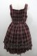 画像3: axes femme / フロッキーptチェックジャンパースカート  赤Ｘ黒チェック I-26-02-08-081-AX-OP-SA-ZI (3)