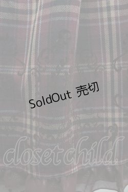 画像4: axes femme / フロッキーptチェックジャンパースカート  赤Ｘ黒チェック I-26-02-08-081-AX-OP-SA-ZI