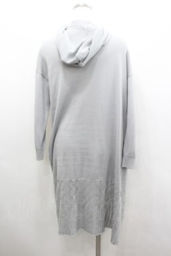 画像3: axes femme / 裾切替フードロングカーディガン  ライトグレー I-26-02-08-084-AX-TO-HR-ZI