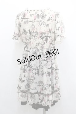 画像3: axes femme / シルエットプリントチュニック  ベージュＸブラウン I-26-02-08-086-AX-OP-SA-ZI