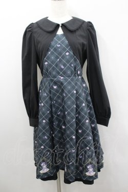 画像1: axes femme POETIQUE / クロミ/ティールームワンピース M 黒 I-26-02-08-087-AX-OP-SA-ZI