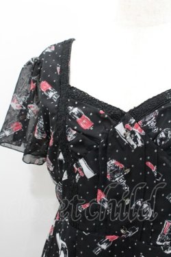 画像2: axes femme / コスメ柄ワンピース  黒 I-26-02-08-088-AX-OP-SA-ZI