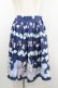画像1: axes femme kawaii / ランドリー柄スカート  紺 I-26-02-08-093-AX-SK-HR-ZI (1)