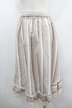 画像3: axes femme / マルチストライプイレヘムスカート  ピンク I-26-02-08-094-AX-SK-SA-ZI