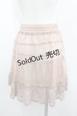 画像3: axes femme / ドット刺繍チュールスカート  ピンク I-26-02-08-097-AX-SK-SA-ZI
