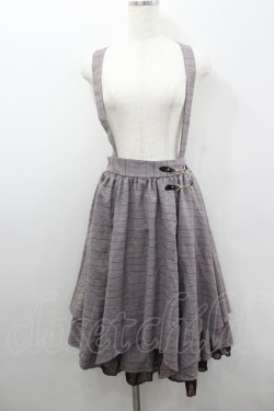 画像1: axes femme / ビット使いサススカート  ボルドー I-26-02-08-101-AX-SK-SA-ZI