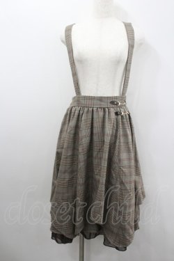 画像1: axes femme / ビット使いサススカート  ブラウン I-26-02-08-102-AX-SK-SA-ZI