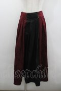 axes femme / チェーン付ジャガード切替スカート  ワイン I-26-02-08-103-AX-SK-SA-ZI