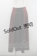 axes femme / チェーン付ジャガード切替スカート  ワイン I-26-02-08-103-AX-SK-SA-ZI