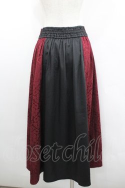 画像3: axes femme / チェーン付ジャガード切替スカート  ワイン I-26-02-08-103-AX-SK-SA-ZI