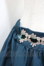 画像2: axes femme POETIQUE / 裾刺繍スカパン  グリーン I-26-02-08-104-AX-PA-SA-ZI (2)
