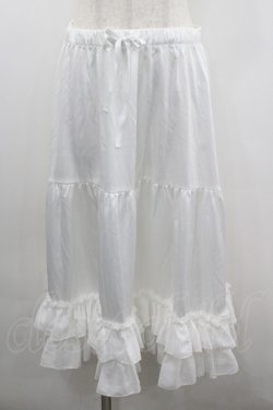 画像1: axes femme kawaii / ミディフリルペチスカート M 白 I-26-02-08-106-AX-SK-SA-ZI