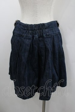 画像2: axes femme / 編み上げリボンデニムスカート  青デニム I-26-02-08-107-AX-SK-SA-ZI