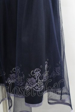 画像2: axes femme POETIQUE / マリン裾刺繍スカート  ネイビー I-26-02-08-110-AX-SK-SA-ZI