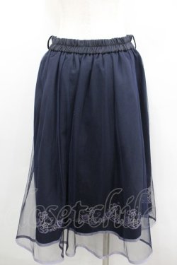 画像3: axes femme POETIQUE / マリン裾刺繍スカート  ネイビー I-26-02-08-110-AX-SK-SA-ZI